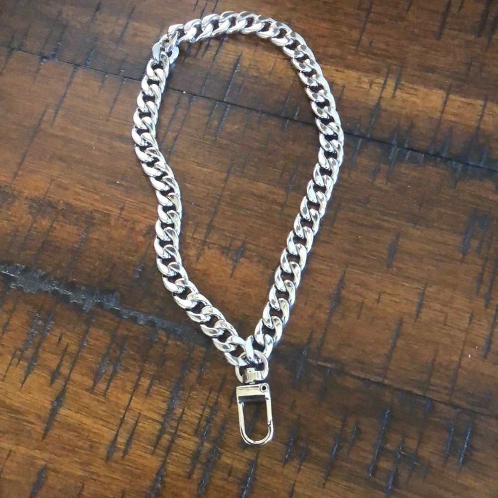 Solid Silver Chain Bag Accessory - image 1